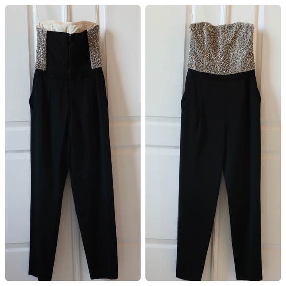 ALICE + OLIVIA Jeri Beaded Strapless Jumpsuit - Picture 13 of 15